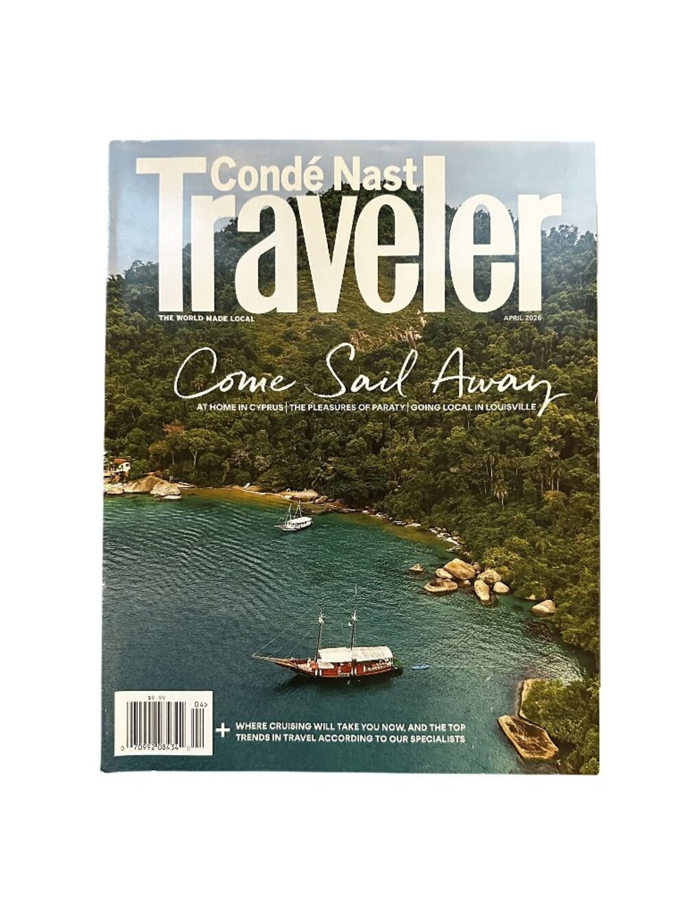 Conde Nast Traveler Magazine April 2026 Travel Come Sail Away Cypress, Paraty